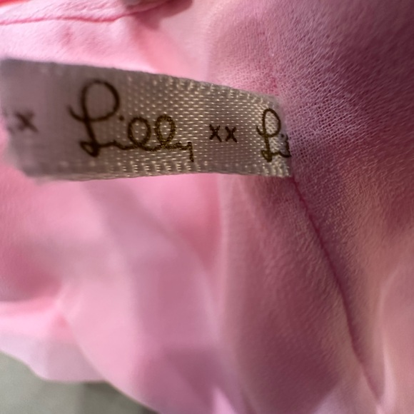 Lilly Pulitzer Strapless Pink and Gold Dress - Picture 6 of 8